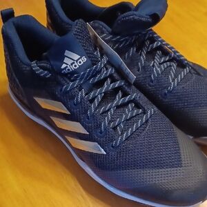 Adidas Dark Blue And Silver Baseball/Softball Cleats Size 14 NWT